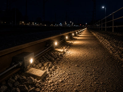 zicht-waar-je-loopt-langs-het-spoor-image