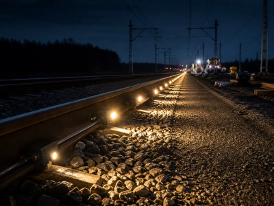 railverlichting-bij-nachtwerk-langs-het-spoor-image